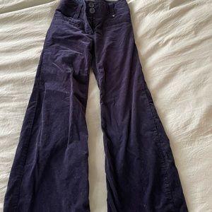 Flared Blue Corduroy Pants